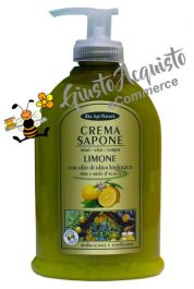 Crema sapone limone Bioapinatura 300ml con olio d'oliva biologico